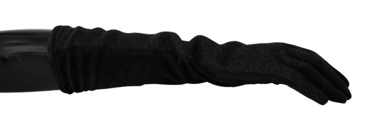 Dolce & Gabbana Elegant Mid - Length Wool Gloves in Black - Sandy Store ByNet