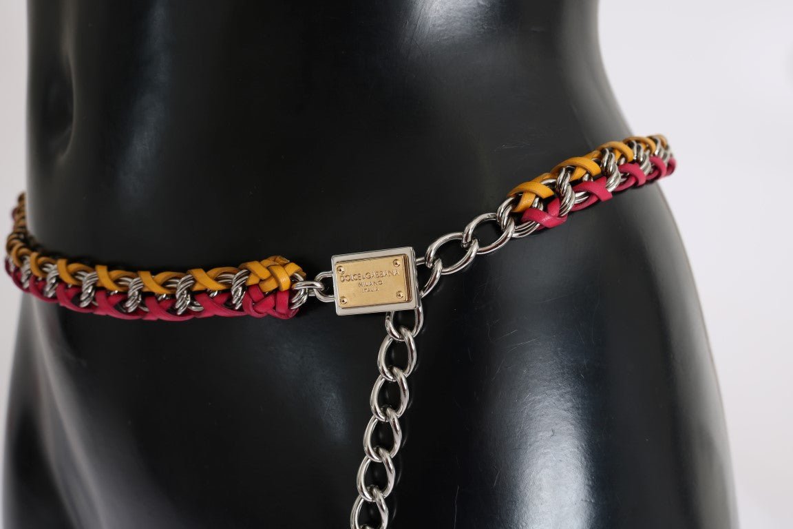 Dolce & Gabbana Elegant Multicolor Crystal - Embellished Belt - Sandy Store ByNet