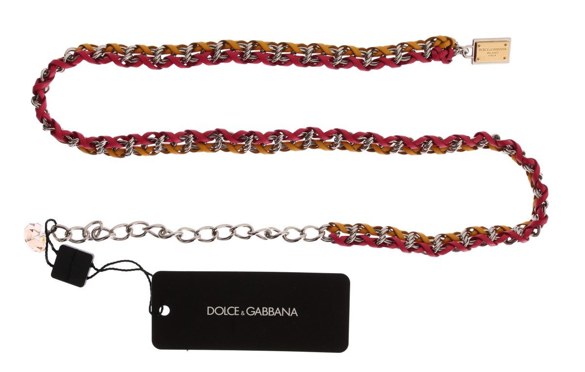 Dolce & Gabbana Elegant Multicolor Crystal - Embellished Belt - Sandy Store ByNet