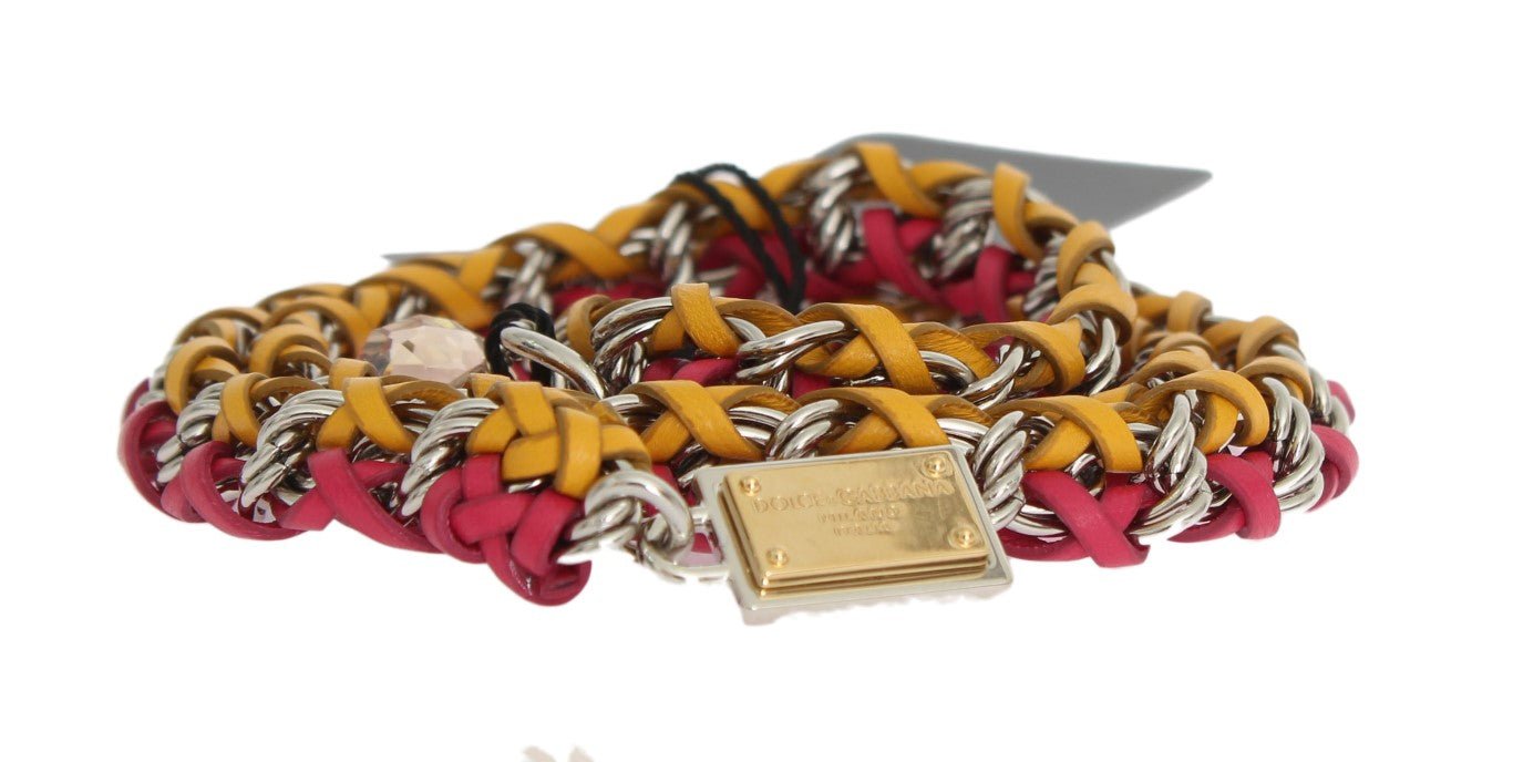 Dolce & Gabbana Elegant Multicolor Crystal - Embellished Belt - Sandy Store ByNet