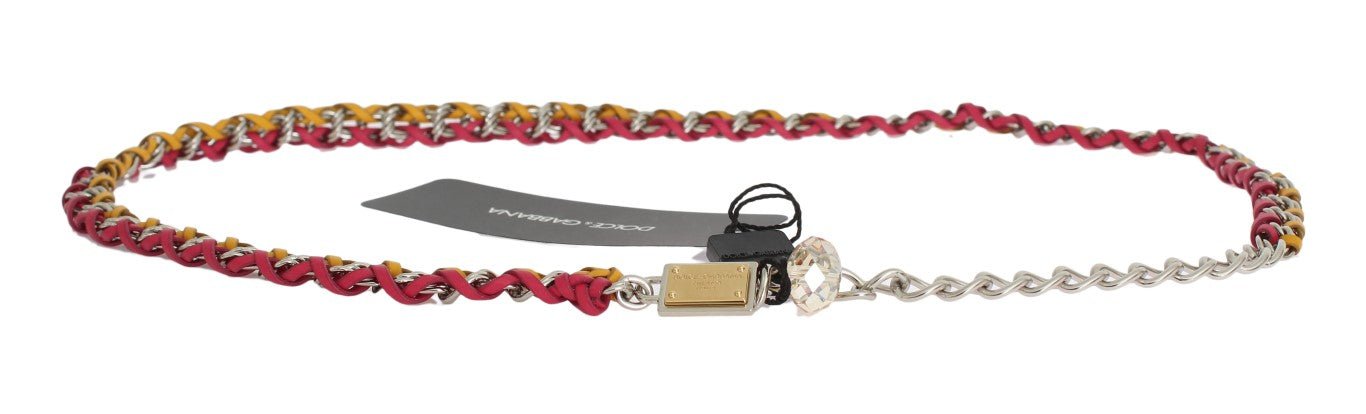 Dolce & Gabbana Elegant Multicolor Crystal - Embellished Belt - Sandy Store ByNet