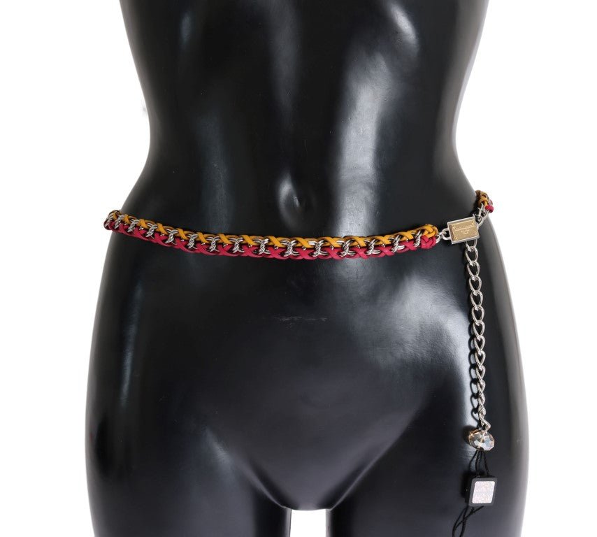 Dolce & Gabbana Elegant Multicolor Crystal - Embellished Belt - Sandy Store ByNet