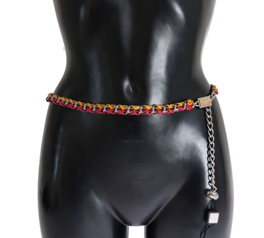 Dolce & Gabbana Elegant Multicolor Crystal - Embellished Belt - Sandy Store ByNet