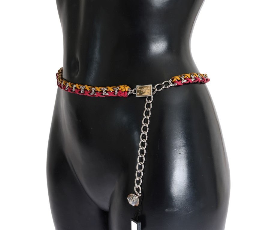Dolce & Gabbana Elegant Multicolor Crystal - Embellished Belt - Sandy Store ByNet