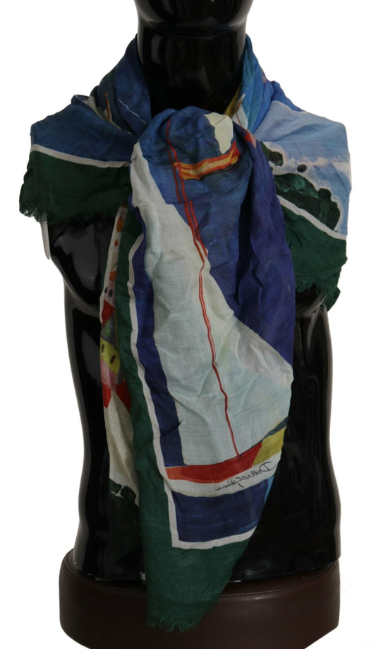 Dolce & Gabbana Elegant Multicolor Silk Blend Square Scarf - Sandy Store ByNet