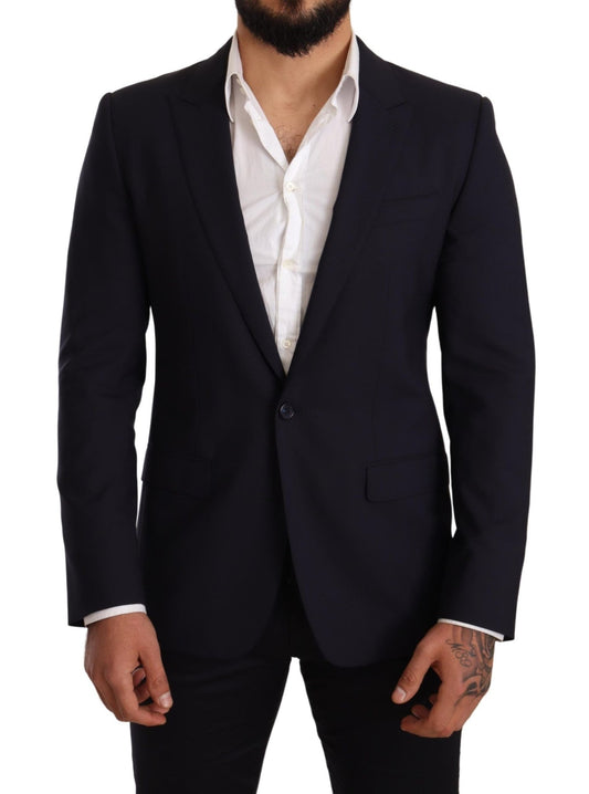 Dolce & Gabbana Elegant Navy Martini Blazer by Renowned Tailors - Sandy Store ByNet