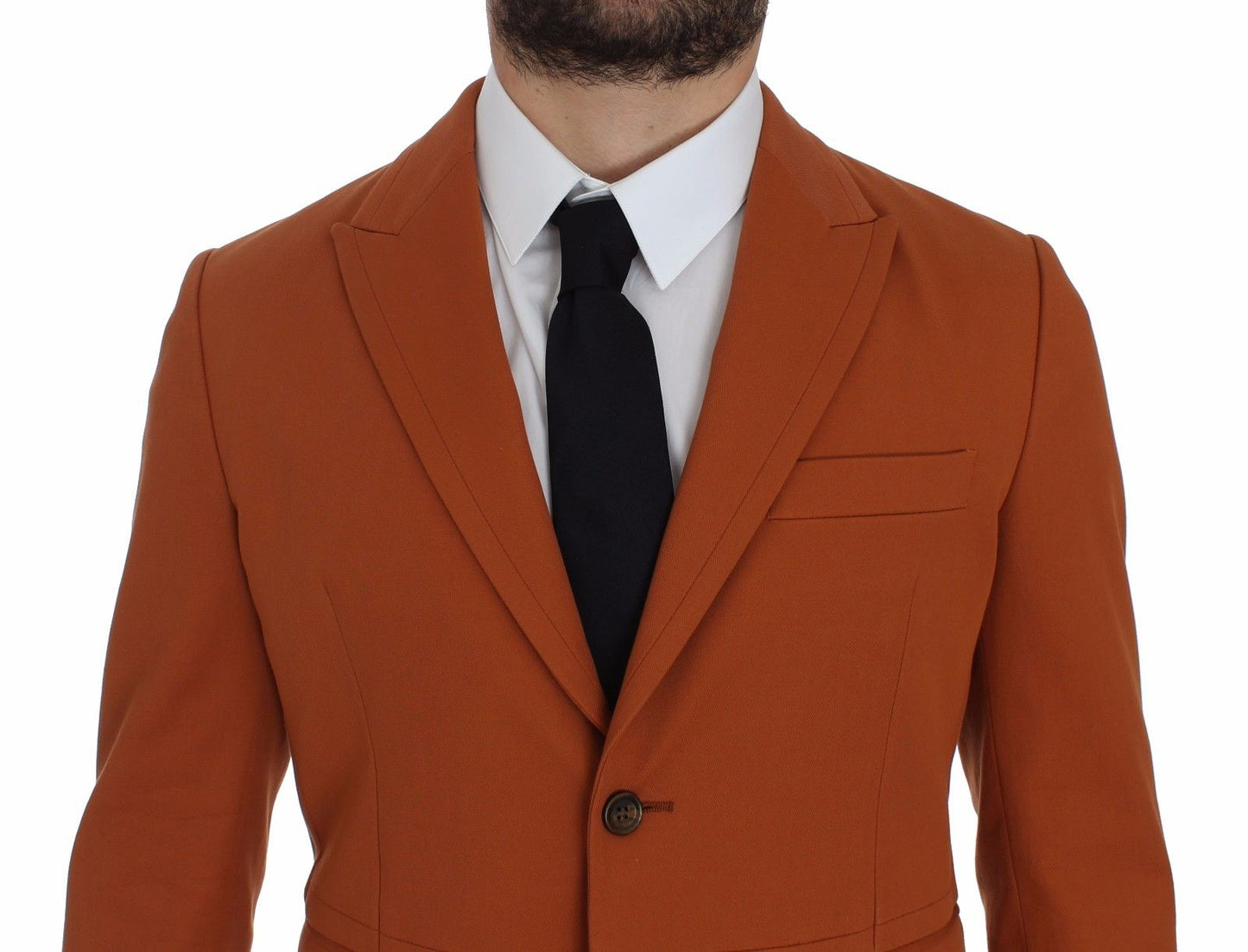 Dolce & Gabbana Elegant Orange Casual Cotton Blend Blazer - Sandy Store ByNet