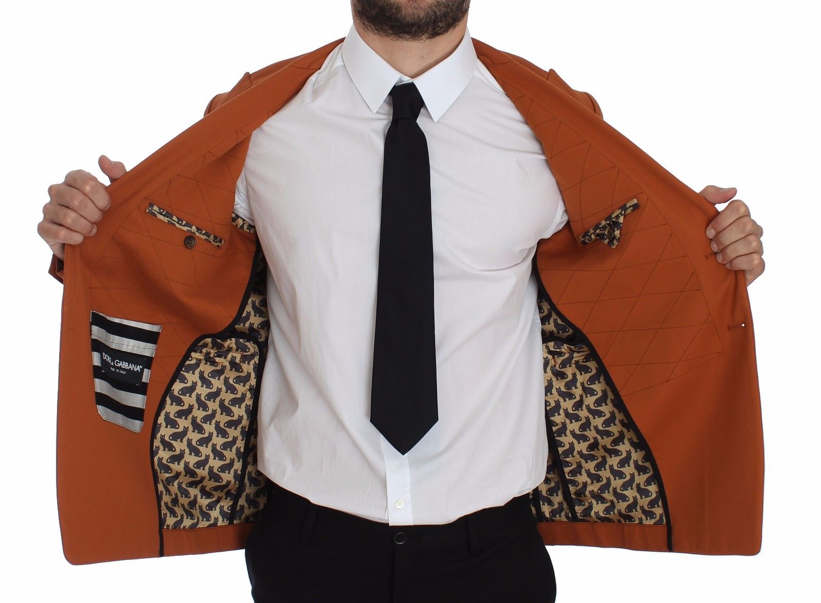 Dolce & Gabbana Elegant Orange Casual Cotton Blend Blazer - Sandy Store ByNet
