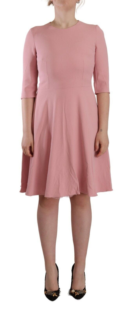Dolce & Gabbana Elegant Pink A - Line Knee Length Dress - Sandy Store ByNet