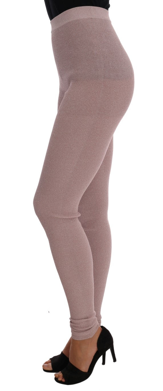 Dolce & Gabbana Elegant Pink Mid - Waist Stretch Pants - Sandy Store ByNet