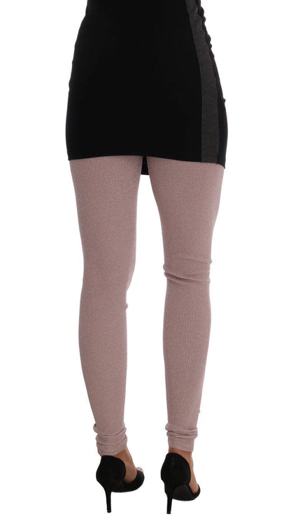 Dolce & Gabbana Elegant Pink Mid - Waist Stretch Pants - Sandy Store ByNet