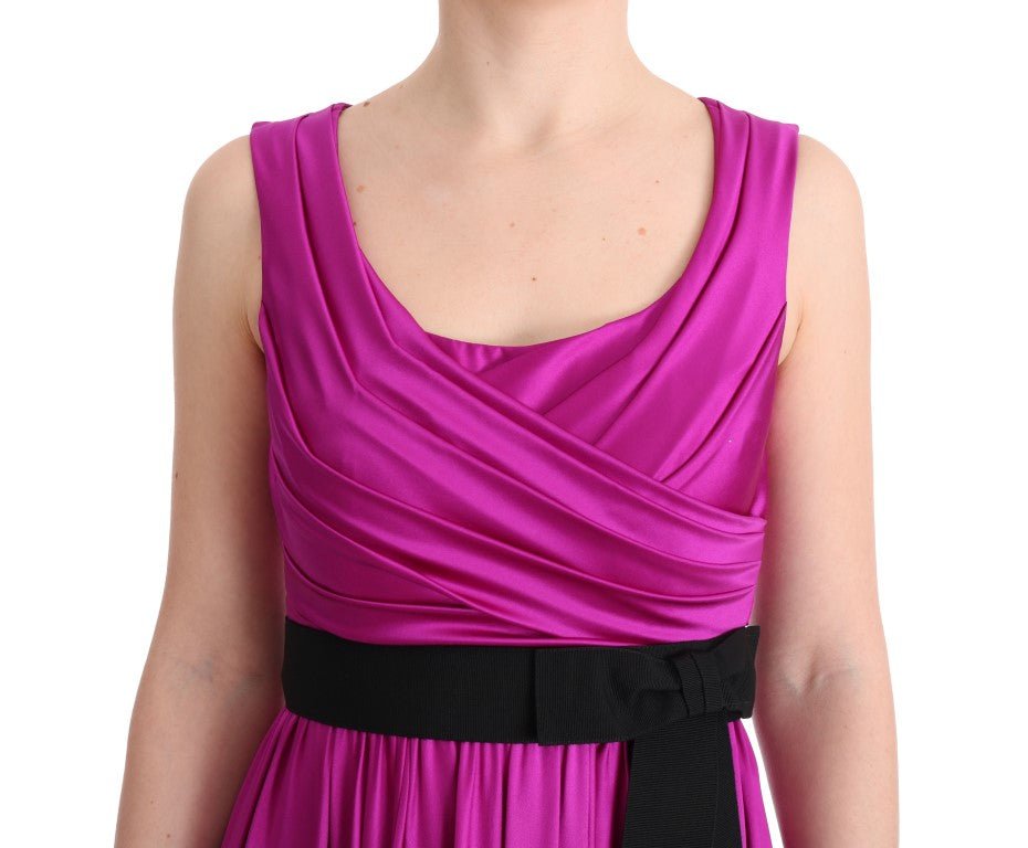 Dolce & Gabbana Elegant Pink Silk Gown Dress - Sandy Store ByNet