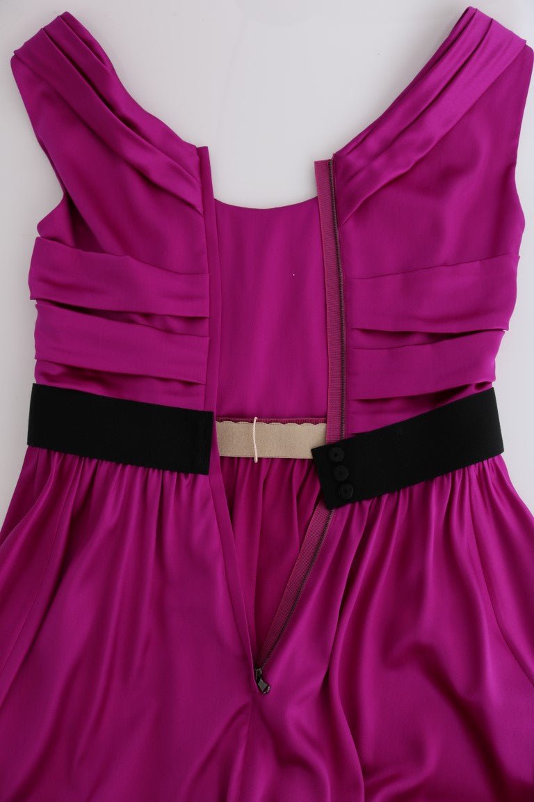Dolce & Gabbana Elegant Pink Silk Gown Dress - Sandy Store ByNet