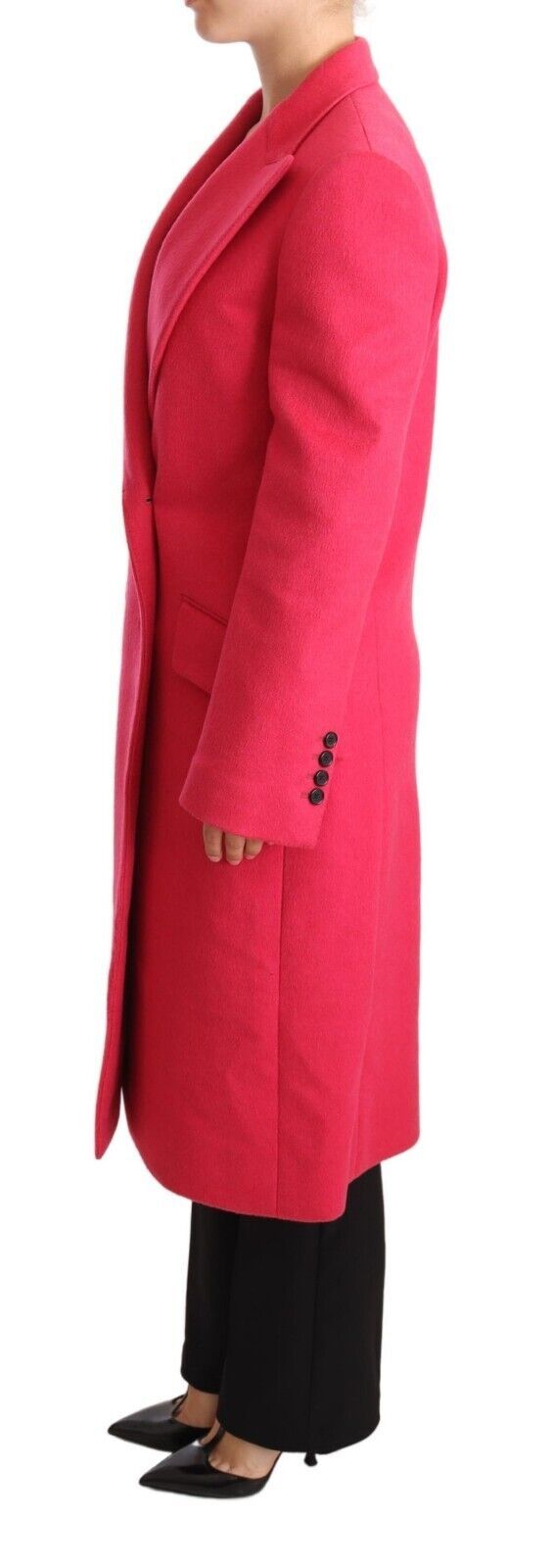 Dolce & Gabbana Elegant Pink Wool - Cashmere Coat - Sandy Store ByNet