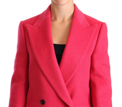 Dolce & Gabbana Elegant Pink Wool - Cashmere Coat - Sandy Store ByNet