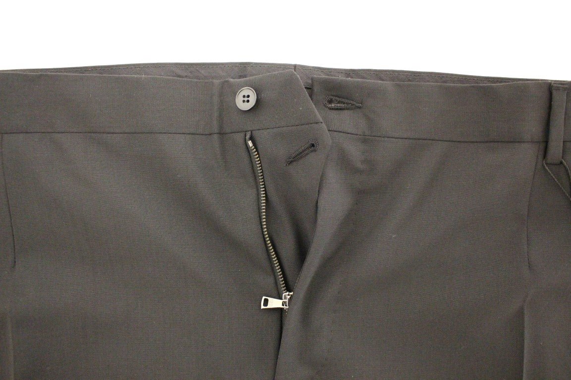 Dolce & Gabbana Elegant Pleated Black Wool Trousers - Sandy Store ByNet