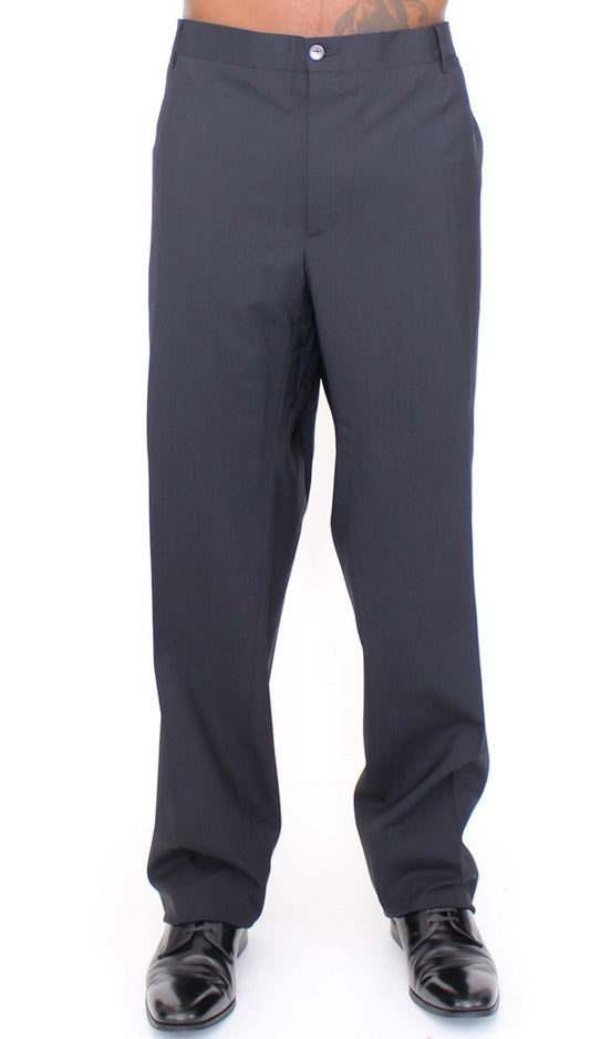 Dolce & Gabbana Elegant Pleated Black Wool Trousers - Sandy Store ByNet