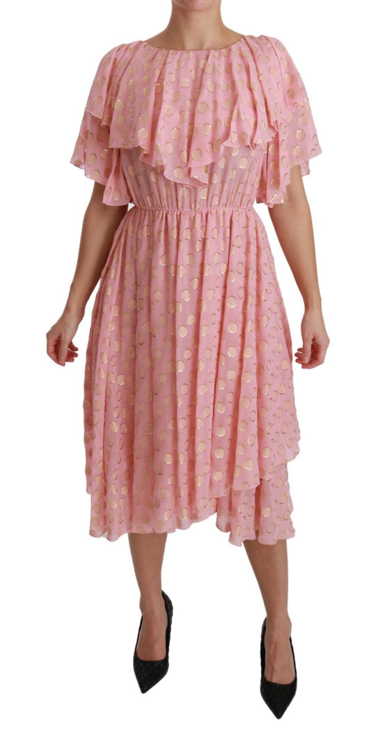 Dolce & Gabbana Elegant Pleated Midi A - Line Dress - Sandy Store ByNet