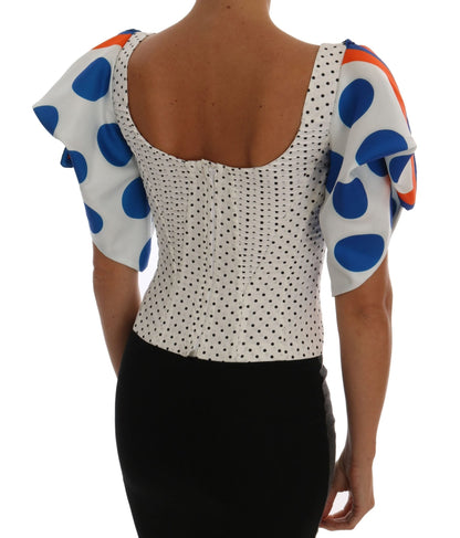 Dolce & Gabbana Elegant Polka Dot Bustier Top - Sandy Store ByNet