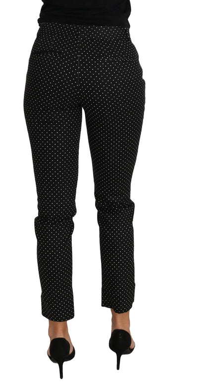 Dolce & Gabbana Elegant Polka Dot Cropped Trousers - Sandy Store ByNet