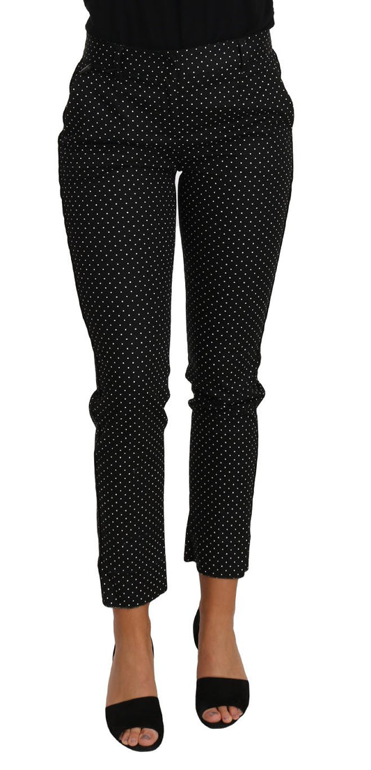 Dolce & Gabbana Elegant Polka Dot Cropped Trousers - Sandy Store ByNet