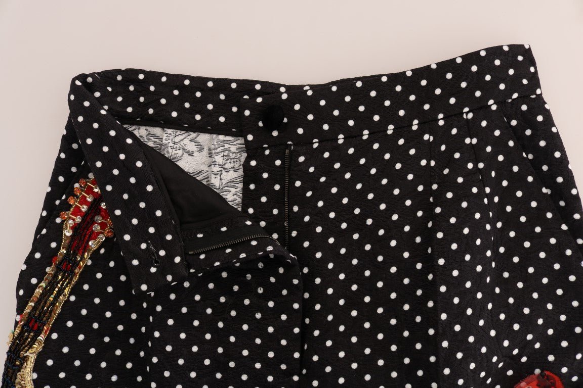 Dolce & Gabbana Elegant Polka Dot Embellished Trousers - Sandy Store ByNet