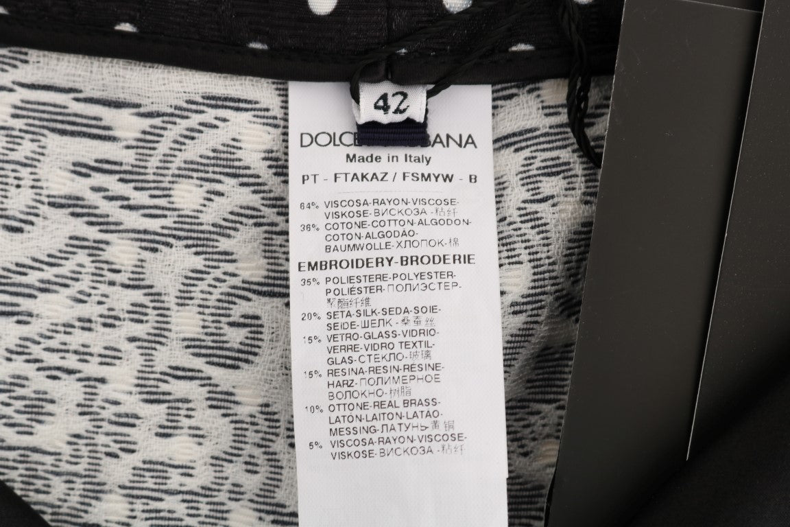 Dolce & Gabbana Elegant Polka Dot Embellished Trousers - Sandy Store ByNet