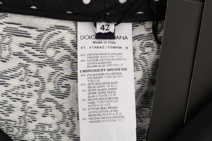 Dolce & Gabbana Elegant Polka Dot Embellished Trousers - Sandy Store ByNet