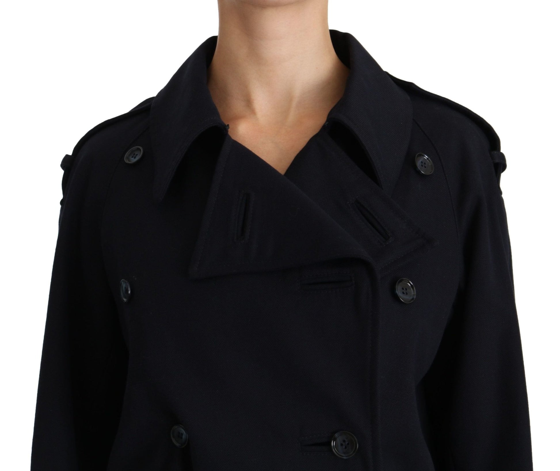 Dolce & Gabbana Elegant Polka Dot Lined Blue Jacket - Sandy Store ByNet