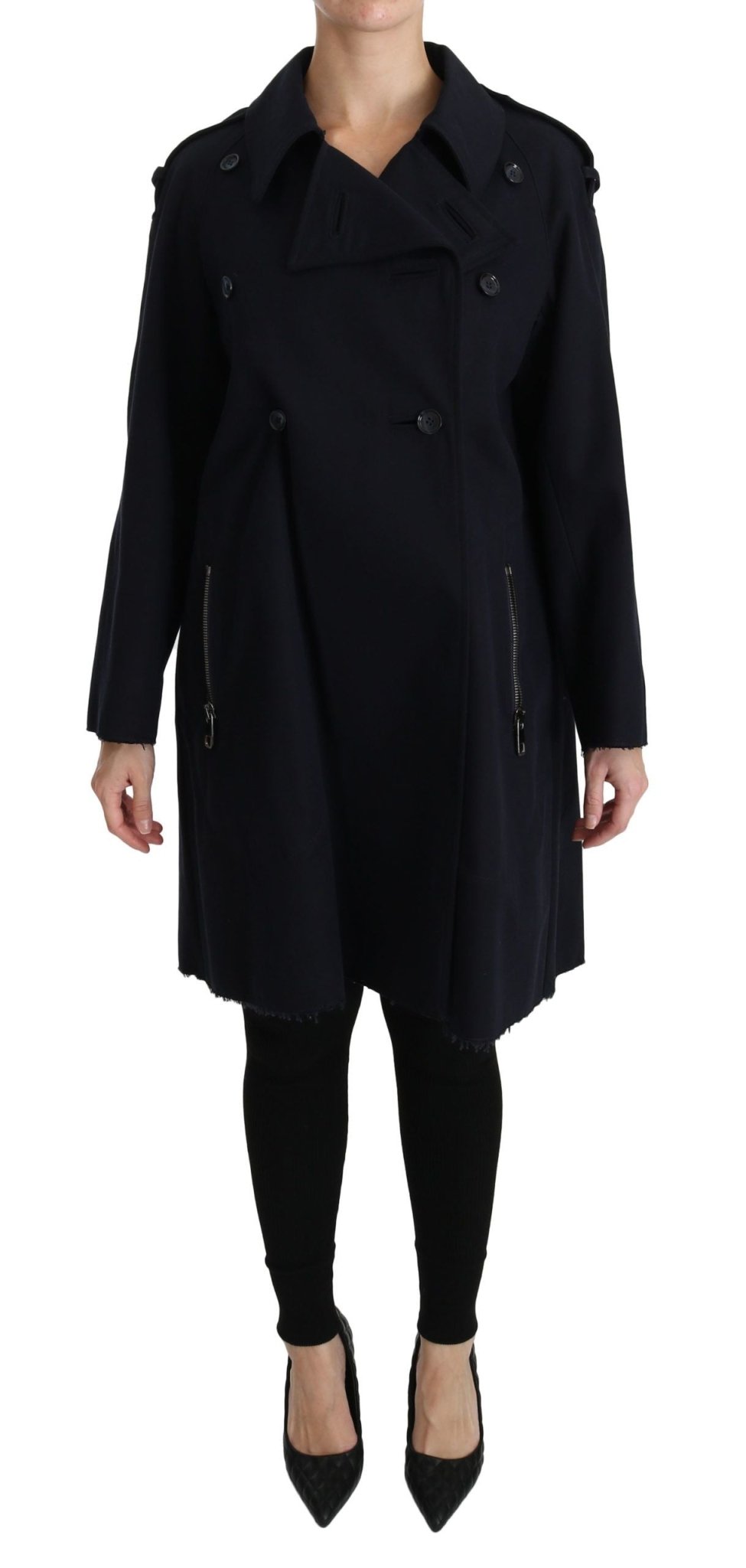 Dolce & Gabbana Elegant Polka Dot Lined Blue Jacket - Sandy Store ByNet