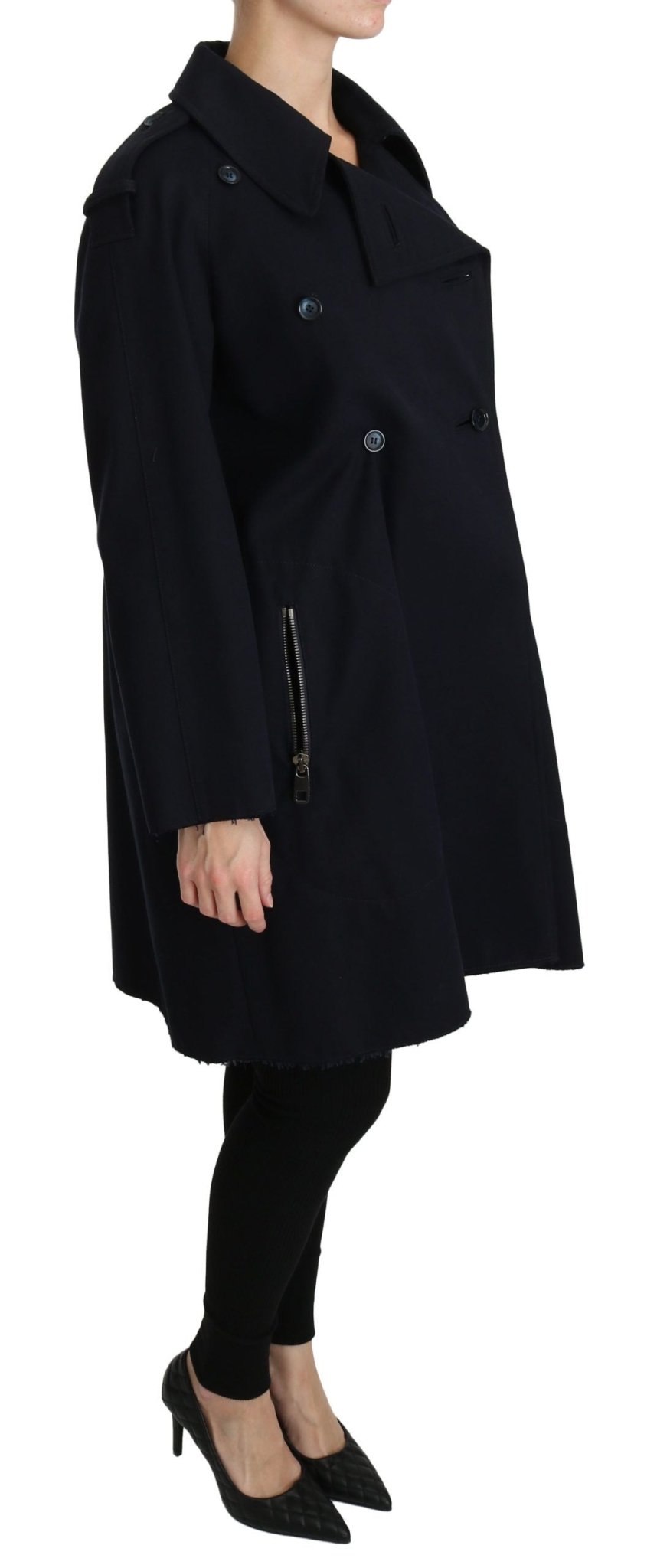 Dolce & Gabbana Elegant Polka Dot Lined Blue Jacket - Sandy Store ByNet