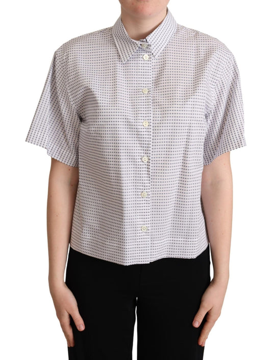 Dolce & Gabbana Elegant Polka Dots Collared Polo Top - Sandy Store ByNet