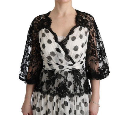 Dolce & Gabbana Elegant Polka Dotted Full Length Gown - Sandy Store ByNet