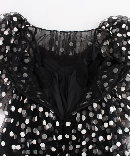 Dolce & Gabbana Elegant Polka Dotted Ruffled Dress - Sandy Store ByNet
