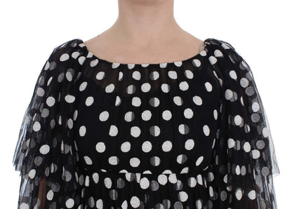 Dolce & Gabbana Elegant Polka Dotted Ruffled Dress - Sandy Store ByNet