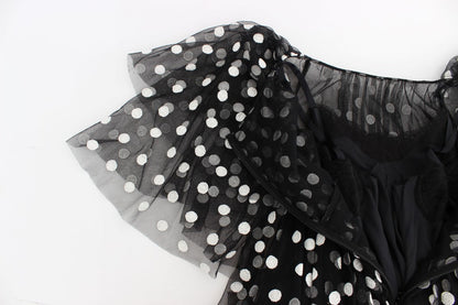 Dolce & Gabbana Elegant Polka Dotted Ruffled Dress - Sandy Store ByNet