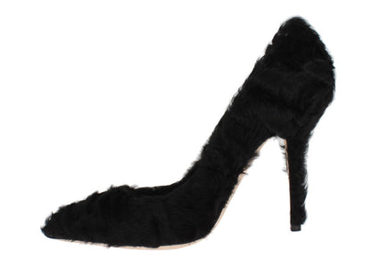 Dolce & Gabbana Elegant Pumps in Luxe Xiangao Fur Leather - Sandy Store ByNet