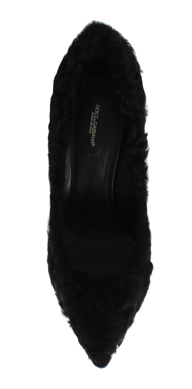 Dolce & Gabbana Elegant Pumps in Luxe Xiangao Fur Leather - Sandy Store ByNet