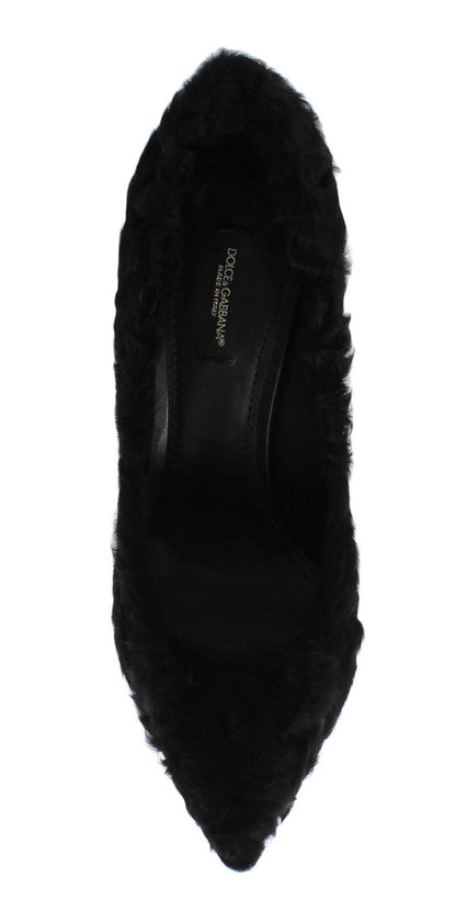 Dolce & Gabbana Elegant Pumps in Luxe Xiangao Fur Leather - Sandy Store ByNet
