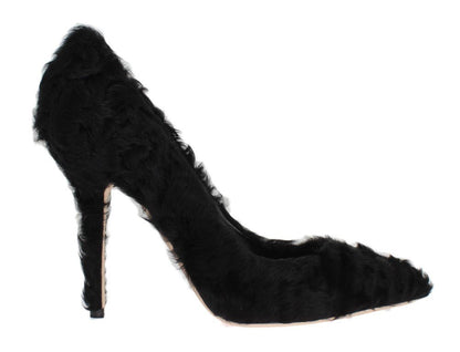 Dolce & Gabbana Elegant Pumps in Luxe Xiangao Fur Leather - Sandy Store ByNet