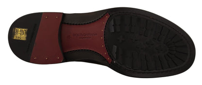 Dolce & Gabbana Elegant Purple Leather Derby Formal Shoes - Sandy Store ByNet