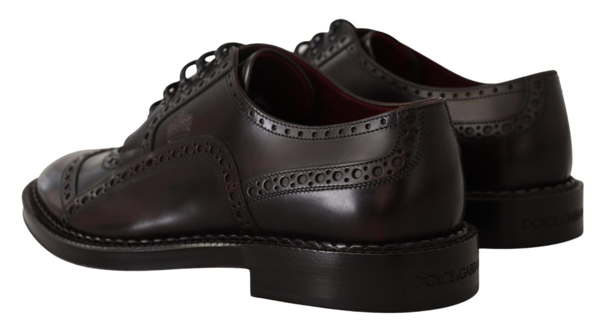 Dolce & Gabbana Elegant Purple Leather Derby Formal Shoes - Sandy Store ByNet
