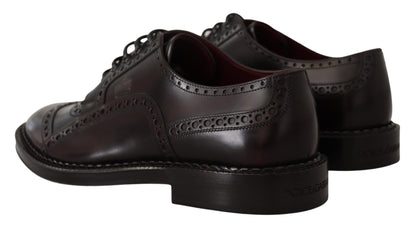 Dolce & Gabbana Elegant Purple Leather Derby Formal Shoes - Sandy Store ByNet