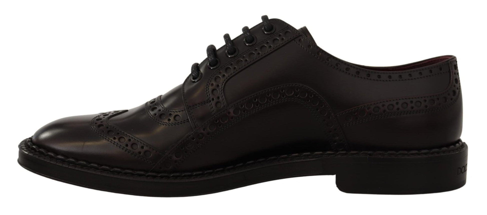 Dolce & Gabbana Elegant Purple Leather Derby Formal Shoes - Sandy Store ByNet