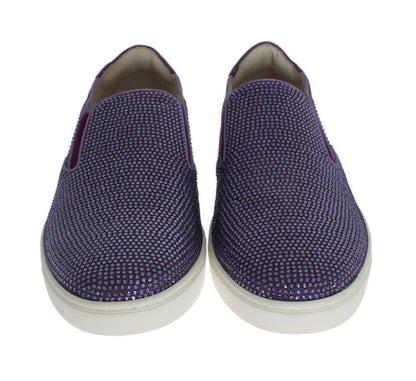 Dolce & Gabbana Elegant Purple Strass Fashion Sneakers - Sandy Store ByNet