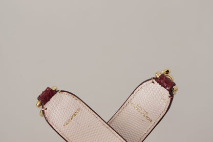 Dolce & Gabbana Elegant Python Leather Bag Strap in Bordeaux - Sandy Store ByNet