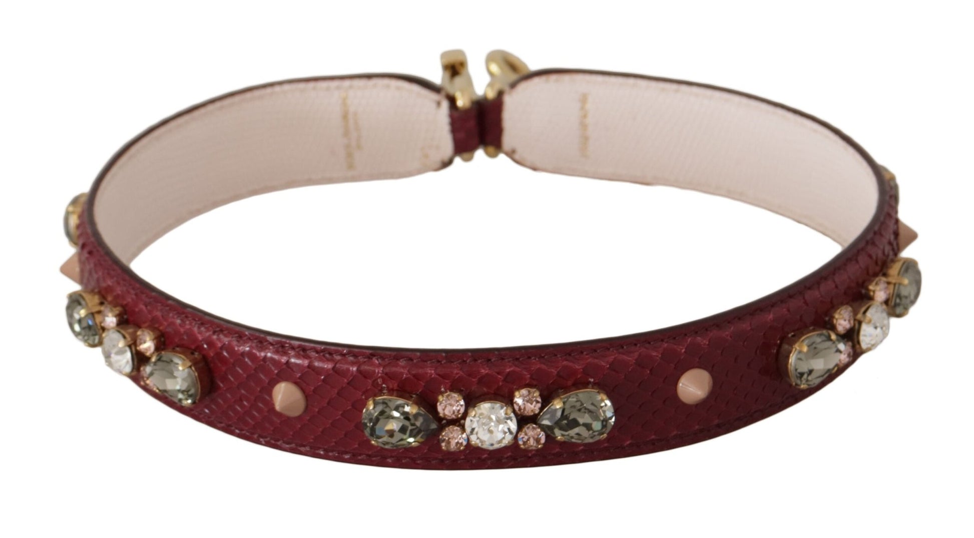 Dolce & Gabbana Elegant Python Leather Bag Strap in Bordeaux - Sandy Store ByNet