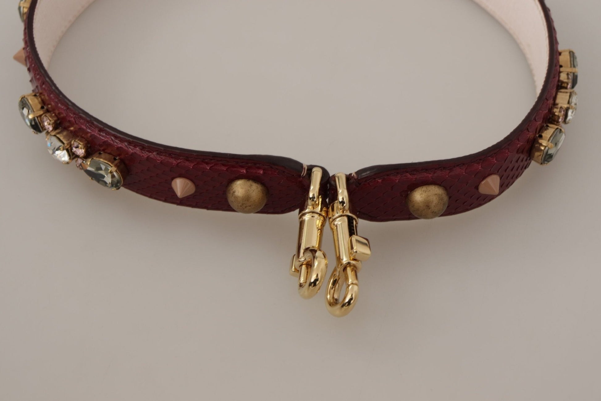 Dolce & Gabbana Elegant Python Leather Bag Strap in Bordeaux - Sandy Store ByNet