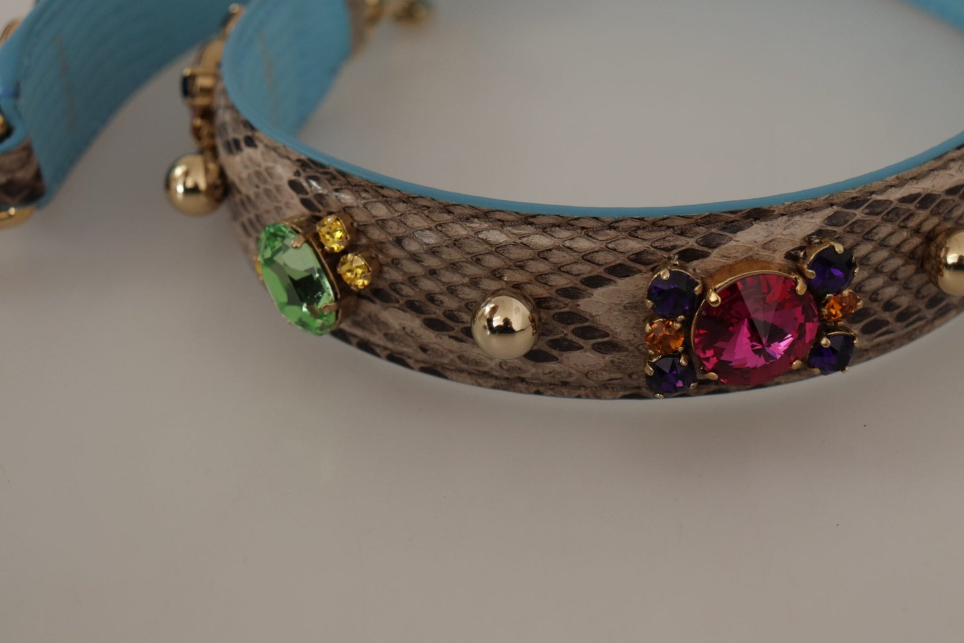 Dolce & Gabbana Elegant Python Leather Shoulder Strap Accessory - Sandy Store ByNet