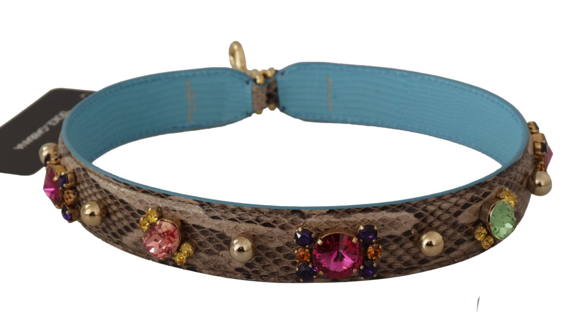 Dolce & Gabbana Elegant Python Leather Shoulder Strap Accessory - Sandy Store ByNet
